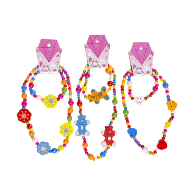 5379 BRACELET AND NECKLACE WOODEN