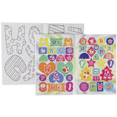 6853 COL BOOK 4ASS W STICKERS