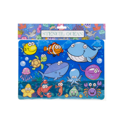 6534 STENCIL SET SEA ANIMALS