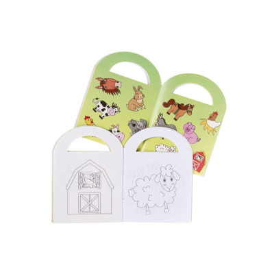6869 COL BOOK W STICKERS S FARM ANIMALS