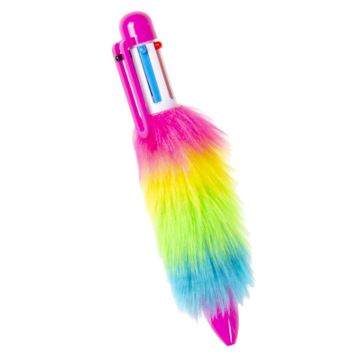6325 6 COL FLUFFY BALLPEN