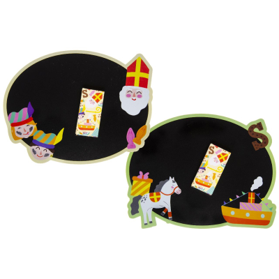 6391 BLACKBOARD W CHALK, SINTERKLAAS