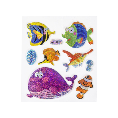 9736 4ASS SHINY STICKER ANIMAL PP