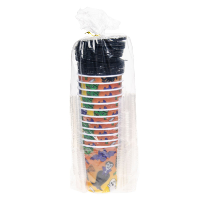 8184 3D CUP W STRAW & LID HALLOWEEN °°°°