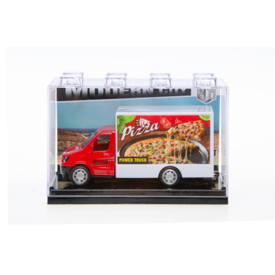 3052 DIECAST DELIVERY FOOD TRUCK PULL BACK