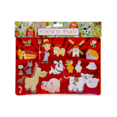 6535 STENCIL SET FARM ANIMALS