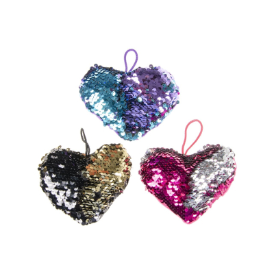 1780 PLUSH SEQUINS HEART S 3ASS