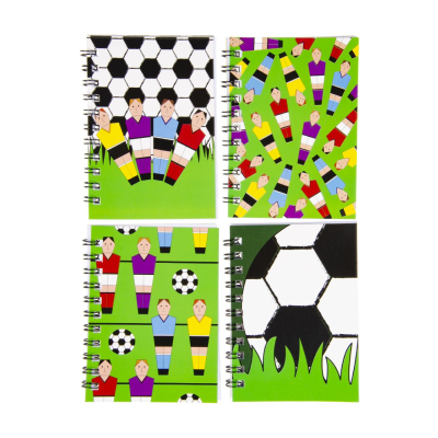 6281 FOOTBALL NOTEBOOK  SPIRAL 4ASS