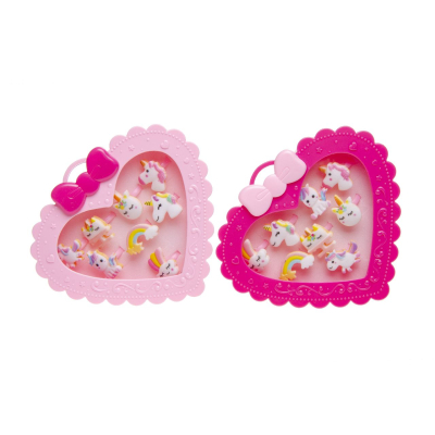 0452 8PCS SOFT UNICORN RING IN GIFT BOX