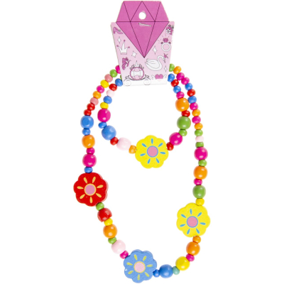 5379 BRACELET AND NECKLACE WOODEN