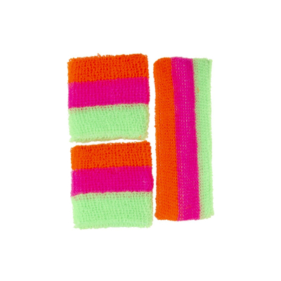 9172 NEON MIX SWEATBAND SET