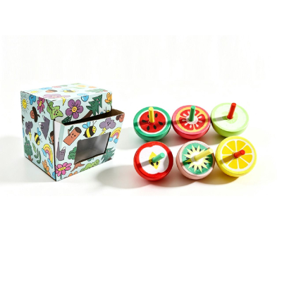 8805 WOODEN SPINNING TOP FRUIT DB