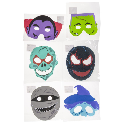 9668 6ASS SCARY MASKS IN FOAM