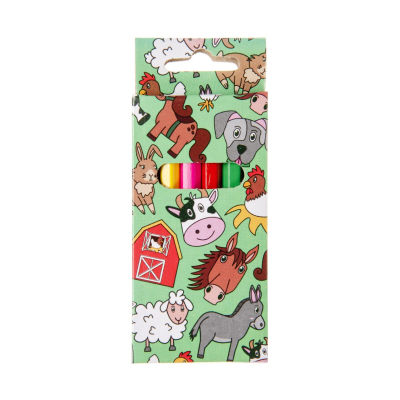 6071 COL PENCILS 6PCS SHORT FARM ANIMALS