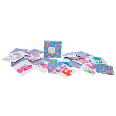 7186 MINI MEMO GAME 28 CARDS, SEA ANIMALS