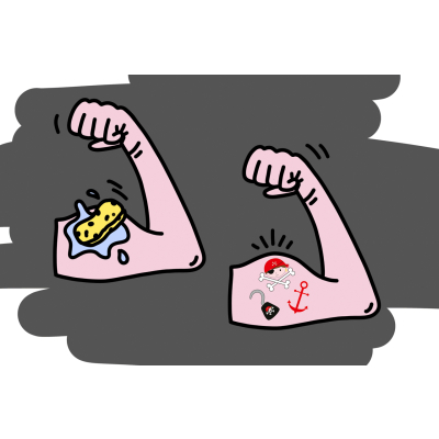 8487 12PCS TATTOO, PIRATE DB