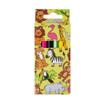 6069 COL PENCILS 6PCS SHORT WILD ANIMALS