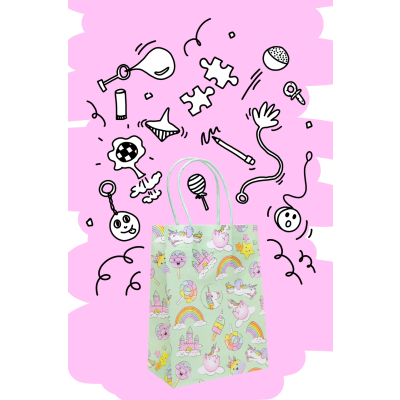 7420 PAPER GIFT BAG, UNICORN