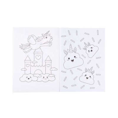 6852 COLORING BOOK W STICKERSHEET UNICORN L