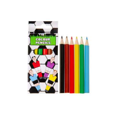 6067 COL PENCILS 6PCS SHORT FOOTBALL