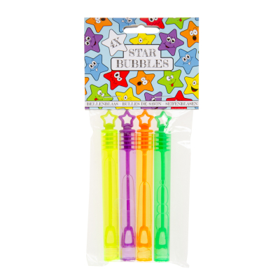 4982 4PCS TUBE BUBBLE, STARS