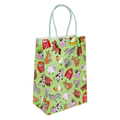 7424 PAPER GIFT BAG, FARM ANIMALS
