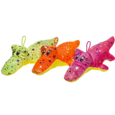 1799 PLUSH, SUPER SOFT, CROCODILE STARS 3ASS