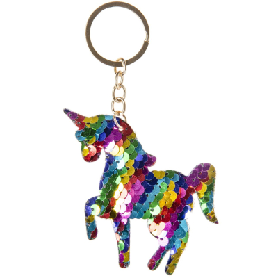 9807 KEYCHAIN SEQUIN UNICORN