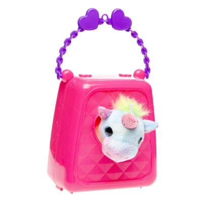 1860 PLUSH UNICORN IN HANDBAG W ACC