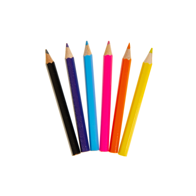 6075 COL PENCILS 6PCS SHORT SUPERHERO