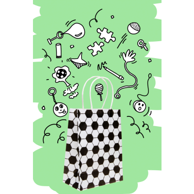 7428 PAPER GIFT BAG, FOOTBALL
