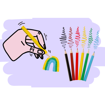 6040 COLORING PENCILS 6PCS SHORT