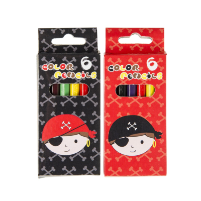 6063 COL PENCILS 6PCS SHORT PIRATE