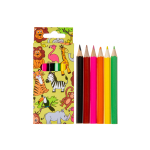 6069 COL PENCILS 6PCS SHORT WILD ANIMALS