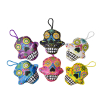 1718 PLUSH, SUPER SOFT, SKULL FACE 6ASS °