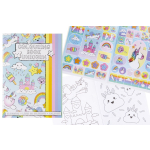 6852 COLORING BOOK W STICKERSHEET UNICORN L