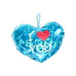 1761 PLUSH METALLIC HEART 3ASS