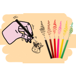 6071 COL PENCILS 6PCS SHORT FARM ANIMALS