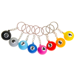 9922 KEYCHAIN RUBBER BALL BILLIARDS