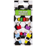 6067 COL PENCILS 6PCS SHORT FOOTBALL
