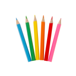 6072 COL PENCILS 6PCS SHORT SINTERKLAAS