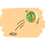 8636 BOUNCING BALL WILD ANIMALS 32MM