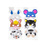 9672 FARM ANIMAL MASK IN FOAM, 6ASS