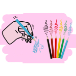 6065 COL PENCILS 6PCS SHORT UNICORN
