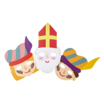 9683 SINTERKLAAS MASK IN FOAM, 3ASS