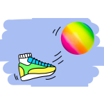 4865 23CM RAINBOW BALL 9''
