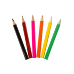 6069 COL PENCILS 6PCS SHORT WILD ANIMALS