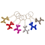 9952 KEYCHAIN METALLIC BALLOON DOG