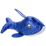 1755 PLUSH, SUPER SOFT, GLITTER DOLPHIN 2ASS