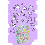 7430 PAPER GIFT BAG, MERMAID °°°°